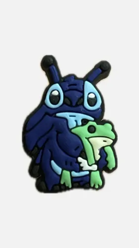 Stitch Alien c/ sapo - Jibbitz Broches Pin para Crocs