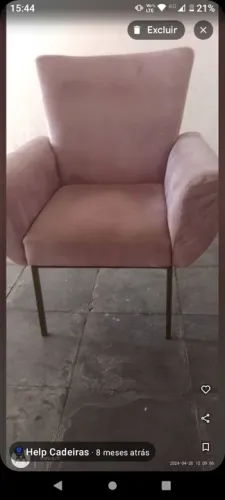 Estrutura de metal para poltrona