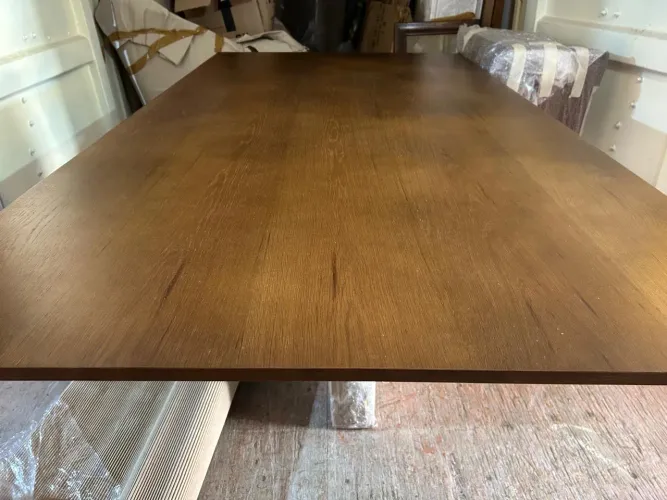 Mesa retangular 8 lugares 2,20 m x 1,15 m x 0,76 m Carvalho Americano Brentwood