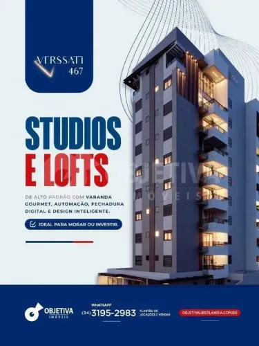 VERSSATI 467 Um lindo lançamento de Studios e Lofts no bairro santa Monica em Uberlândia