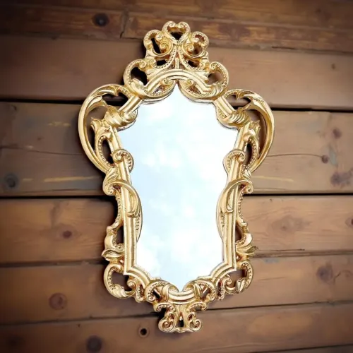 Espelho Decorativo Dourado Estilo Clássico