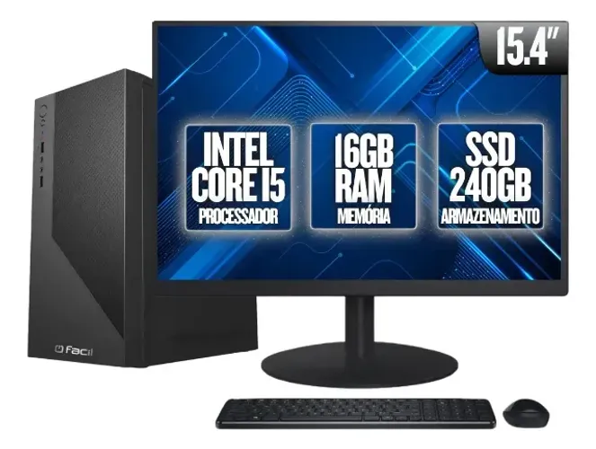Computador Office I5, 16gb Ram + ENTREGA GRÁTIS + 1 ANO DE GARANTIA E EM ATÉ 12X