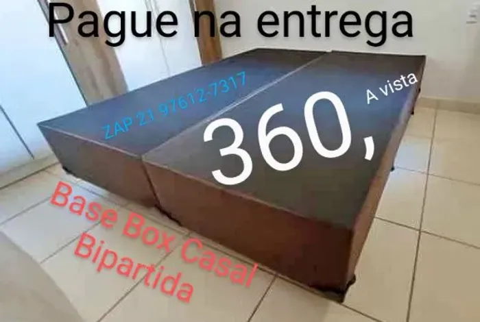 Base Box Casal Bipartida 138x188 (Pague na entrega)