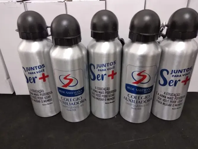 Garrafa Squeeze de Aluminio Personalizada com sua Marca, Imagem ou Evento