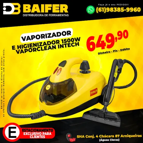Vaporizador e Higienizador 1500w VaporClean Intech