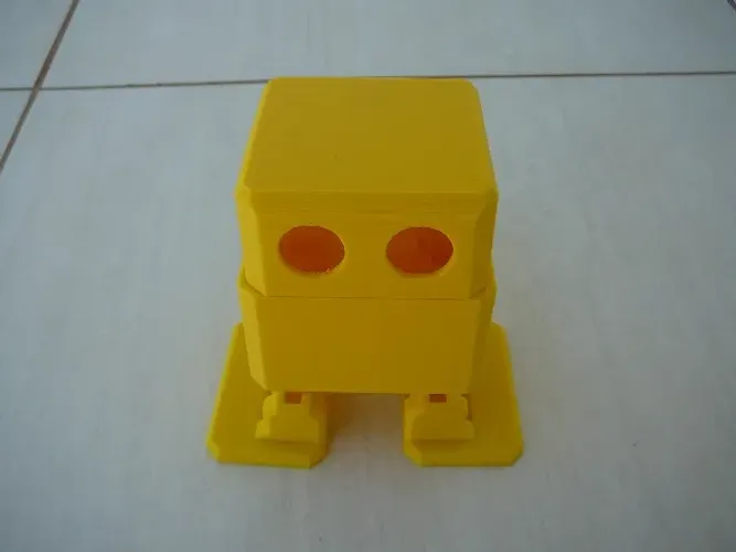 otto robô bípede - só as peças plásticas - Amarelo - Arduino