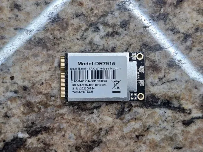 Placa Wifi Wallystech DR7915 Dual Band Wifi 6 2.4G e 5GHz MT7915 MT7975 Mediatek Roteador 
