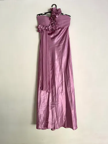 Vestido longo festa em poliéster usado 1 vez, casamento, formaturas
