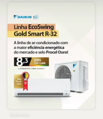 Ar Condicionado Daikin EcoSwing Gold Smart R-32 - 9, 12 e 18 mil Btus