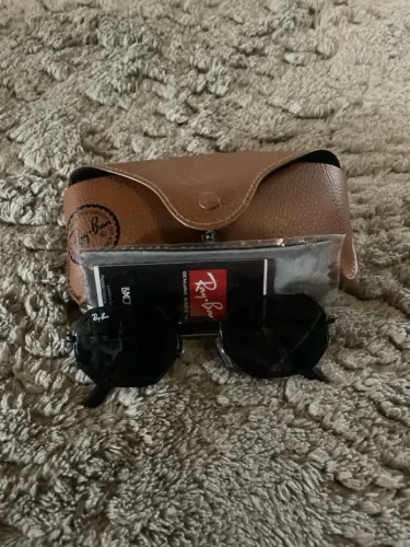 Óculos de sol rayban original hexagonal preto