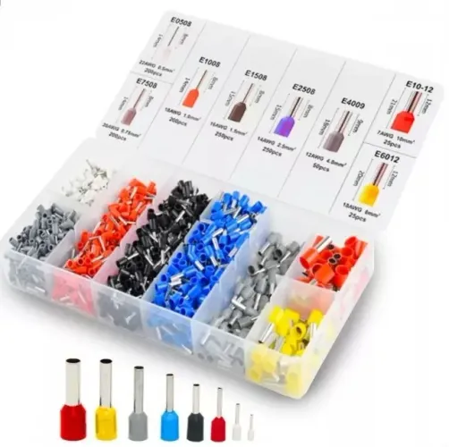 Kit 1200 Terminais Elétricos Ilhós Tubular 0,5mm² Até 10mm²