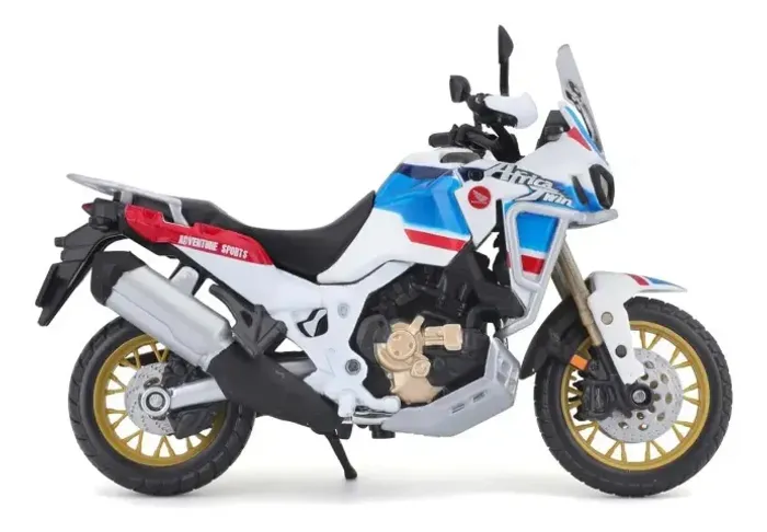 Miniatura Honda Africa Twin Adventure Burago 1:10 Branca