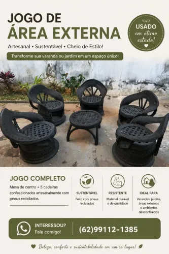 Jogo de Cadeiras para área externa.