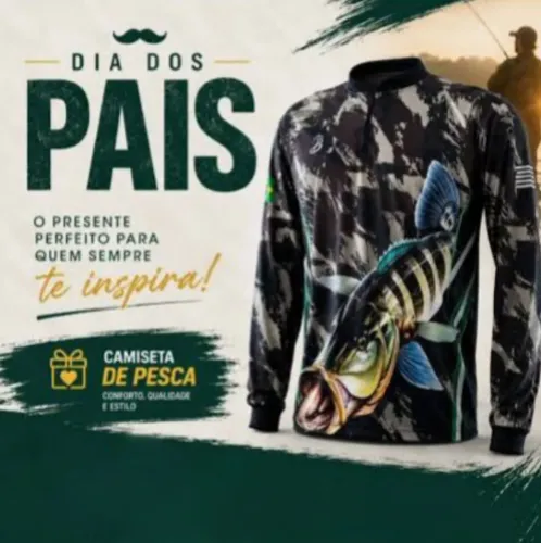 Presente camisa e camiseta para pesca e pescaria dia dos pais
