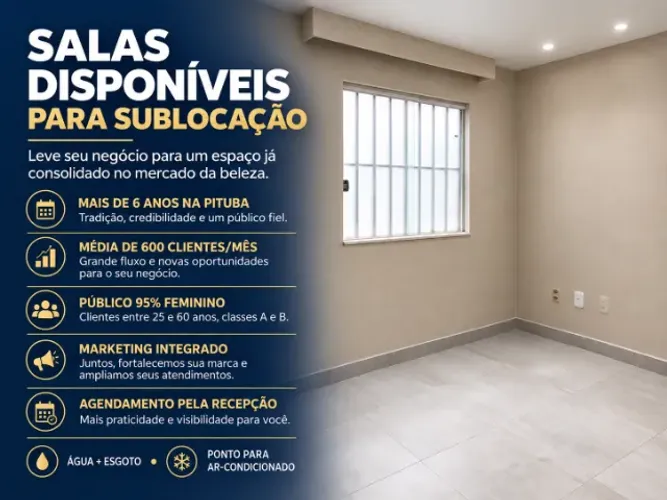 Sublocação de Sala Comercial 14,4m² na Pituba - Saúde, Estética e Beleza Feminina