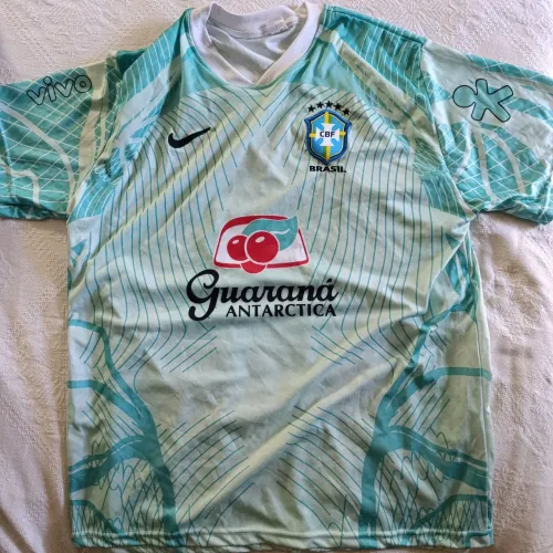 Camisa de Treino Brasil Vivo e Guaraná Antarctica Linha Premium GG