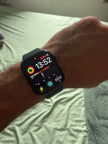 Apple watch series 9 GPS + Celular 45mm Caixa Aluminio, pulseira meia-noite