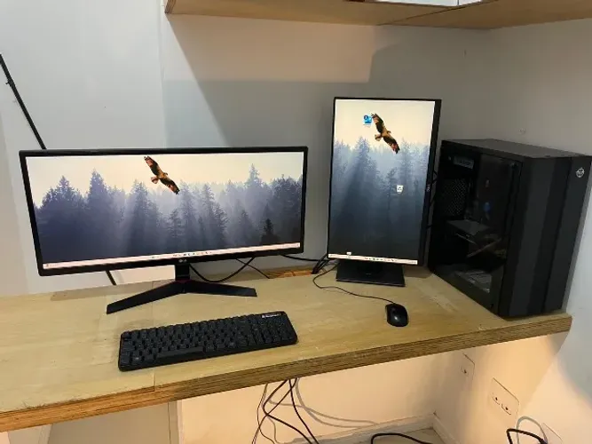 PC Gamer Pichau com 2 Monitores