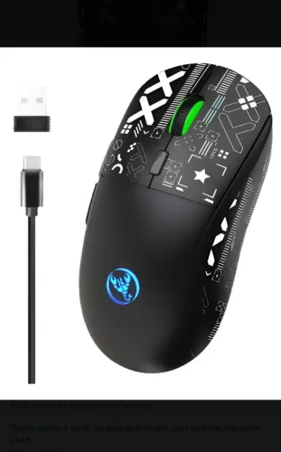 Mouse Top Gamer Hxsj T90 Sem Fio RGB Bluetooth Wireless (LACRADO)
