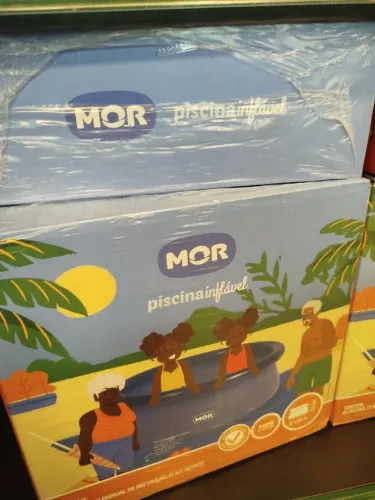 Piscina redonda de borda inflável 1.400 litros.