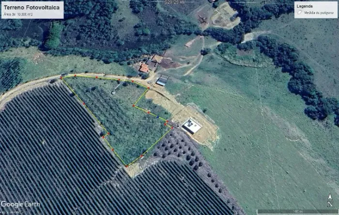 Terreno 10.000 m2 para arrendamento de usina solar energia fotovoltaica em Piumhi MG