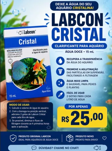 LABCON CRISTAL Clarificante para água de aquário Água doce