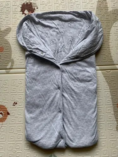 saco de dormir unissex cinza para bebê 