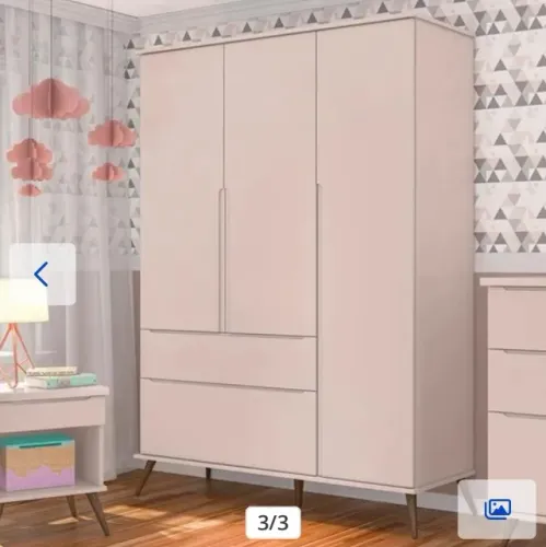 Guarda-roupa infantil menina 100% MDF