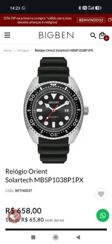 Super relógio Orient