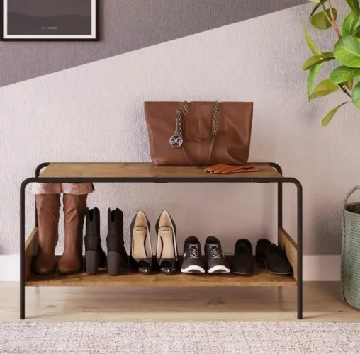 Conjunto sapateira e prateleira