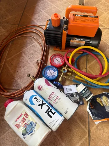 Bomba de vaco suryta 5CFM nunca Usadas + manifold + oleo