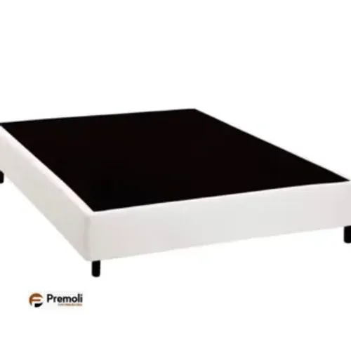 Base Mexico Casal 138X188X30 Corino Pés Plastico Chapeada