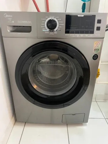 Máquina de Lavar Midea Inverter Smart 11kg - Cor Inox / Cinza
