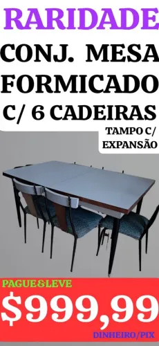 CONJUNTO DE MESA ANTIGO, LEIAM:
