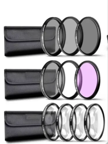 Filtro lente 58mm kit com 12 lentes