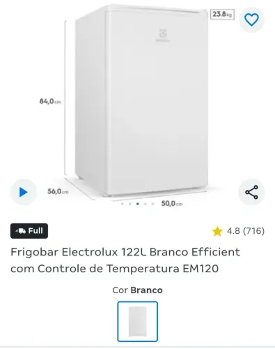 Frigobar e Cooktop novos na caixa