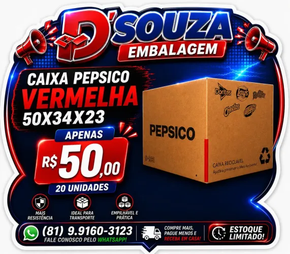 Kit 20 Caixas de papelão para Mudança