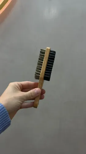 Escova Dupla Para Disfarce Fade com Cerdas de Javali Profissional para Barbeiro