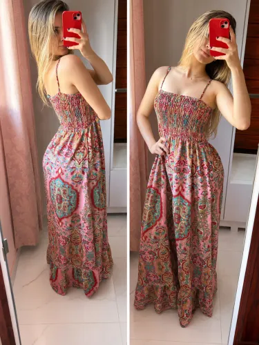 Vestido indiano de seda