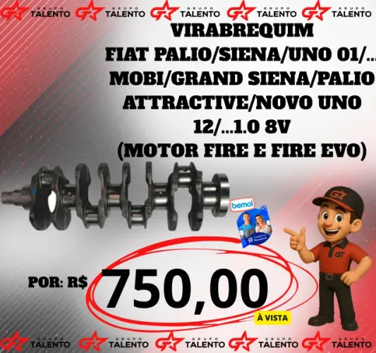 VIRABREQUIM MOTOR FIRE E FIRE EVO