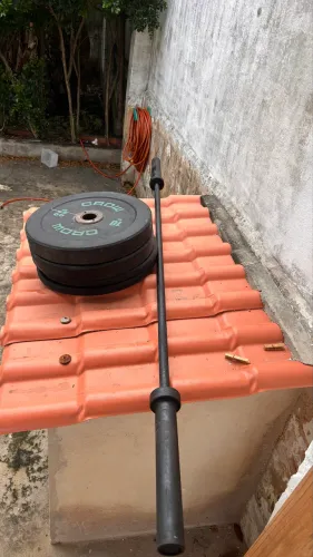 Barra Olímpica Feminina LPO + Anilhas Crow 5 kg e 10 kg