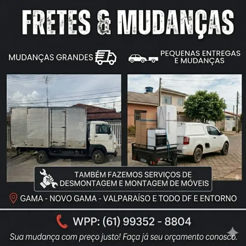 Frete pequeno no gama e entorno