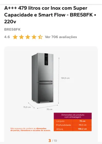 Geladeira Brastemp inverse inox