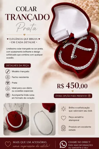 COLAR PRATA FEMININO