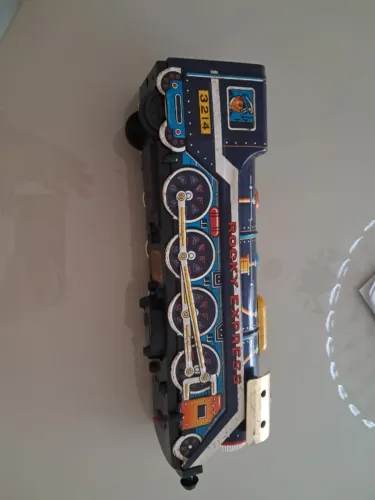 Locomotiva Antiga em Metal Rocky Express