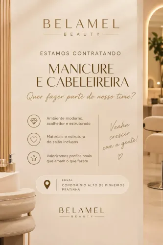 CONTRATA-SE MANICURE E CABELEIREIRA