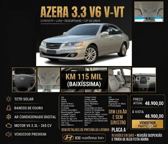 Hyundai Azera GLS 3.3 V6 24V 4P Aut. 2011