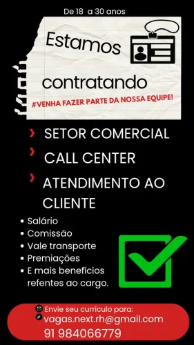 VENDAS, CALL CENTER E ATENDIMENTO AO CLIENTE.