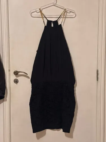 Vestido midi preto