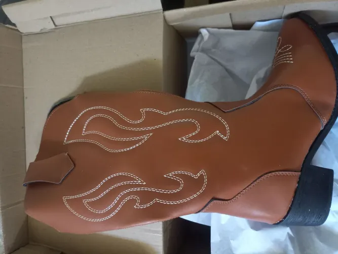 Bota Country Feminina Marrom Cano Alto